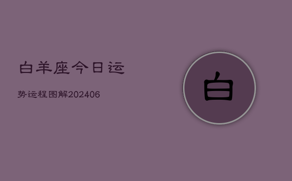 白羊座今日运势运程图解(20240613)  第1张