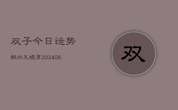 双子今日运势朝向天蝎男(6月22日)  第1张